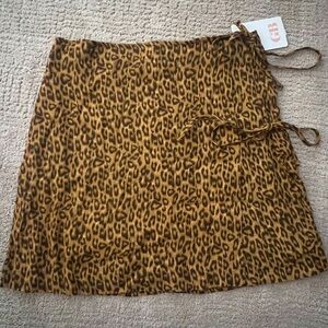 GIANNI BINI LEOPARD PRINT SKIRT